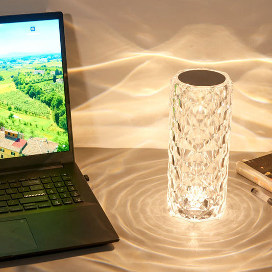 Crystal Diamond Table Lamp, 16 Color Changing Touch Lamp